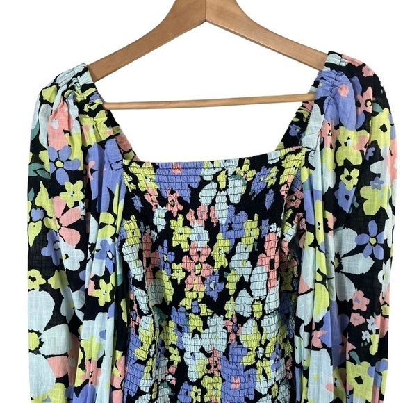 FREE PEOPLE Ariana Print Smocked Elastic Top OB1340366 - Picture 5 of 10